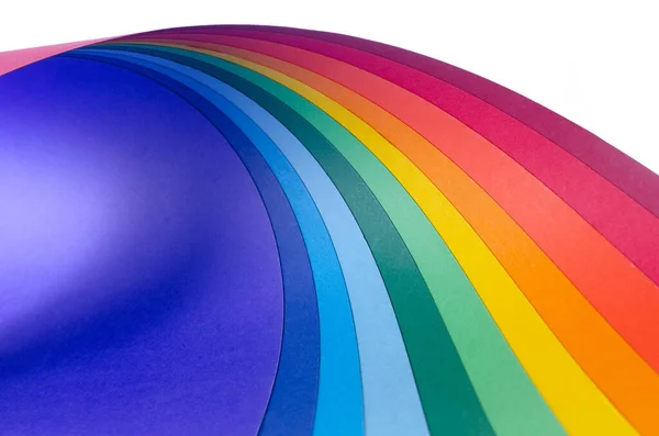 Astratto Luminoso Sfondo Design Morbido Con Linee Curve Ondulate Arcobaleno — Foto Stock