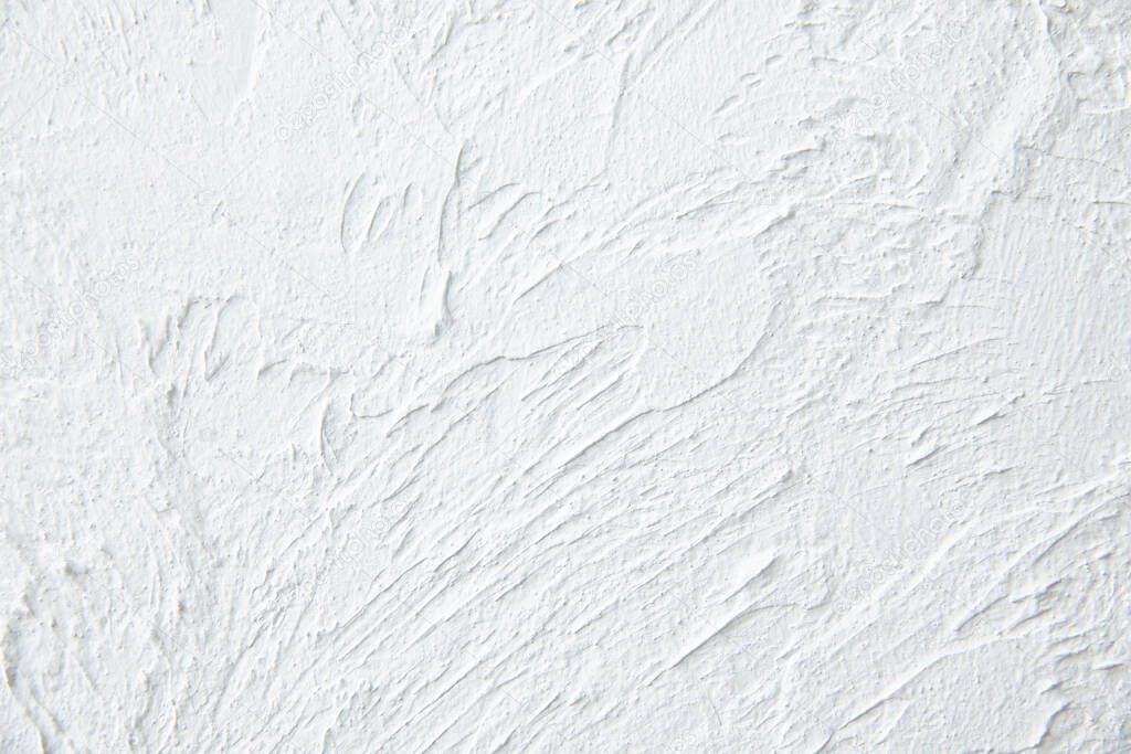 abstract texture of rough plaster white wall background  