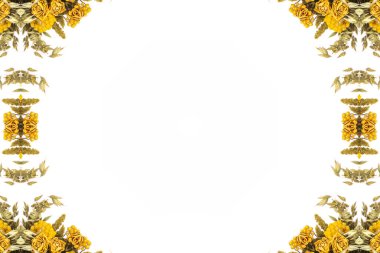 Soyut güzel renkli çiçek çerçevesi