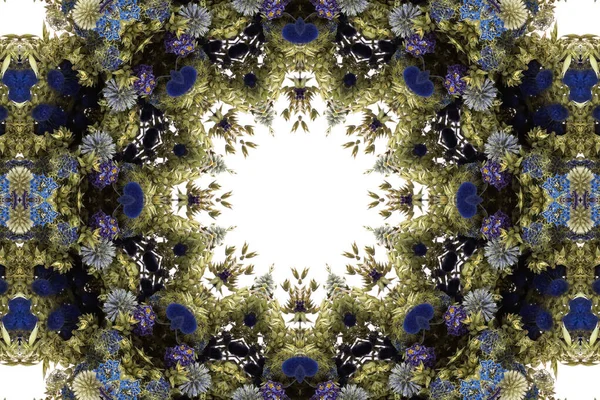 Αφηρημένη Όμορφη Απρόσκοπτη Πολύχρωμο Floral Μοτίβο Από Λουλούδια Και Φύλλα — Φωτογραφία Αρχείου