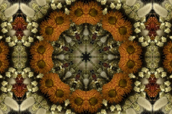 Αφηρημένο Πολύχρωμο Μοτίβο Χωρίς Ραφή Φυτικά Μοτίβα Από Λουλούδια Και — Φωτογραφία Αρχείου