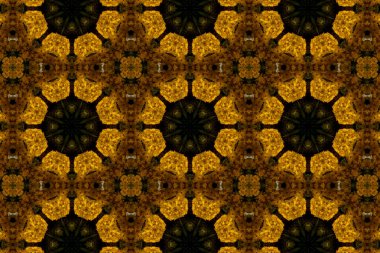 Çiçek ve yaprakların çiçek motifleri ile soyut renksiz desen  