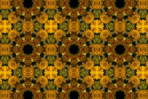 Padrão Sem Costura Colorido Abstrato Com Motivos Florais Flores Folhas — Fotografia de Stock