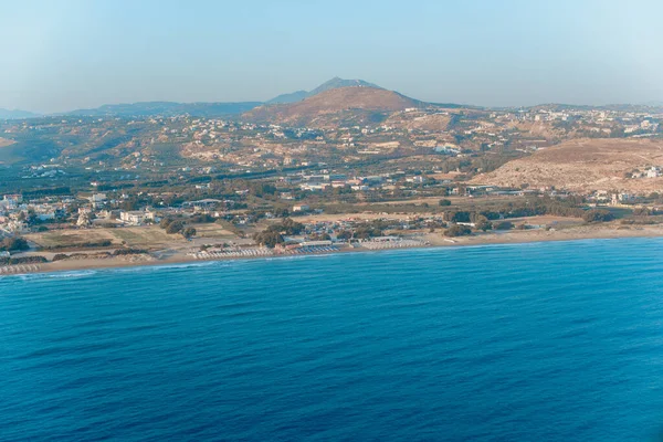 Κρήτη Στην Ελλάδα Διακοπές Και Διακοπές Έννοια Αεροφωτογραφία — Φωτογραφία Αρχείου