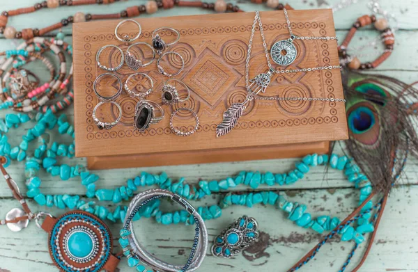 Boho Accessoire Vrouwen Boheemse Modieuze Details — Stockfoto