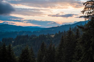 Güzel dağ manzarası. Avrupa yaz mevsiminde dağlarda tatil 