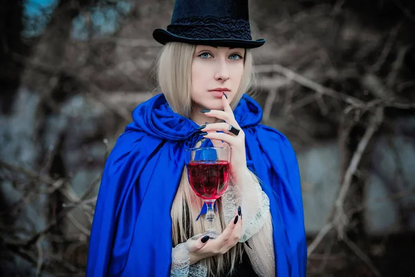 Cosplay Vampiri Aristocratici Stile Gotico Vittoriano Halloween Idee Mascherate — Foto Stock