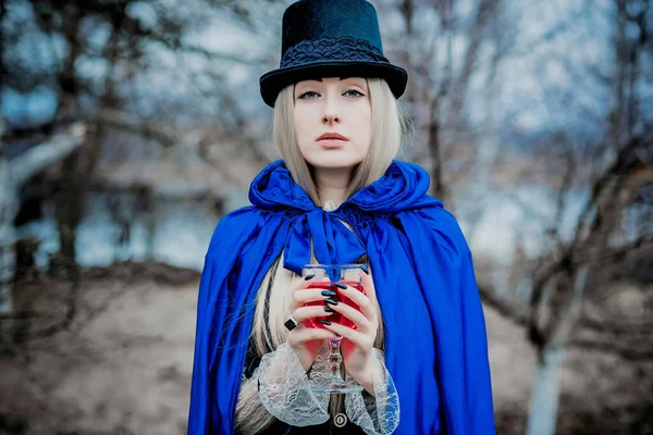 Cosplay Vampiri Aristocratici Stile Gotico Vittoriano Halloween Idee Mascherate — Foto Stock