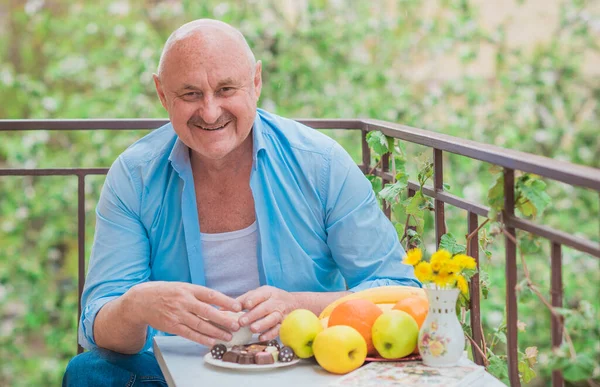 Estilo Vida Del Hombre Mayor Jubilado Vida Después Los — Foto de Stock