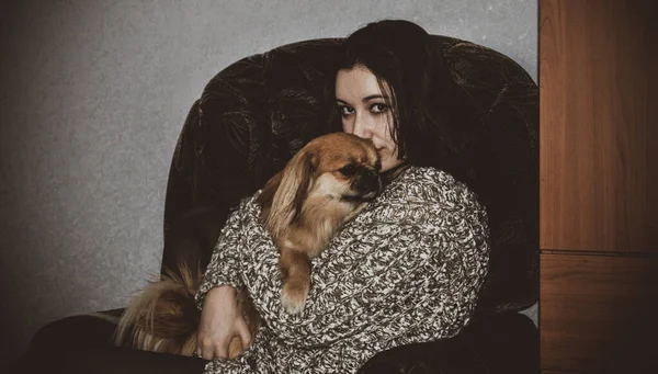 Jovem Senhora Com Pele Pálida Mais Tamanho Estilo Retro Vintage — Fotografia de Stock