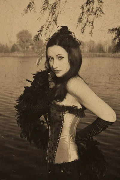 Vintage Mix Casual Stijl Voor Dames Outfit Details Van Kleding — Stockfoto
