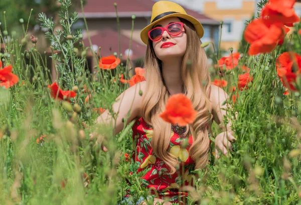 Summer vibes, girl in colorful clothes relax at hot summer days