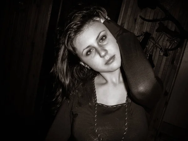 Ung Jente Deprimert Selvmordsproblemer Sitt Privatliv Negative Følelser Problemer Med – stockfoto