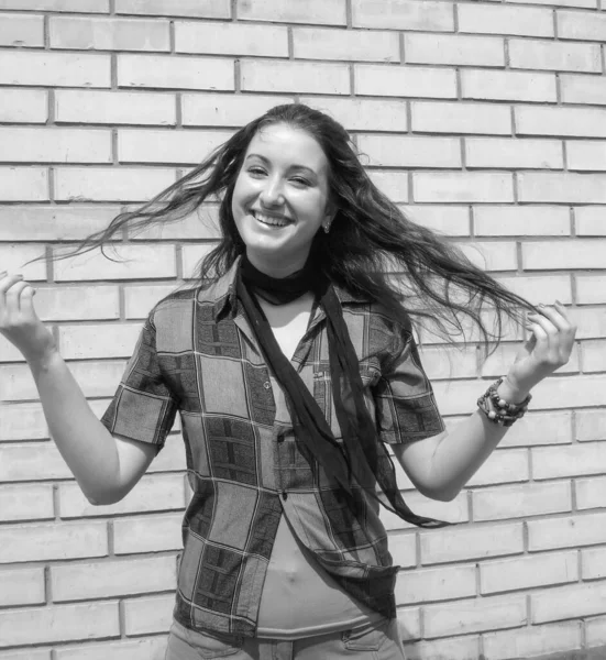 Obyčejná Dívka Malého Města Teeagers Studenti Životní Styl Problémy Štěstí — Stock fotografie