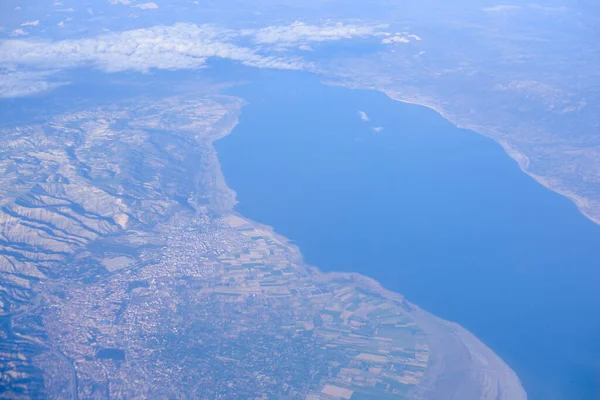 Blick Aus Dem Flugzeugfenster — Stockfoto