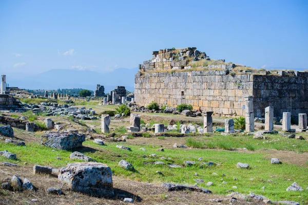 Piscinas Travertino Naturais Terraços Pamukkale Castelo Algodão Sudoeste Turquia — Fotografia de Stock