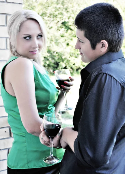 Relationship Couple Younger Man Older Girl Modern People Lifestyle Psychology — Stock Photo, Image