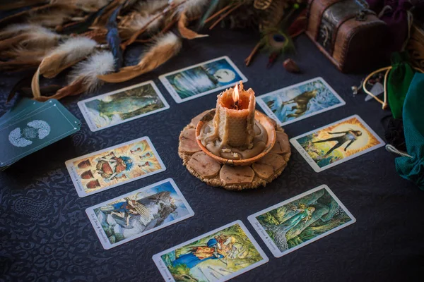 Európa Ukrajna Kijev Június Illusztratív Szerkesztőség Misztikus Hangulat Kilátás Tarot — Stock Fotó