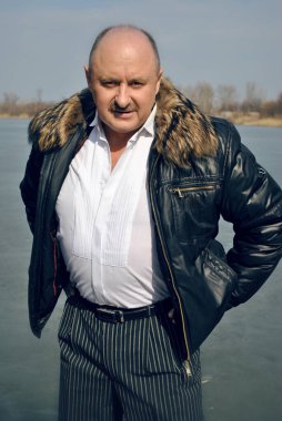 Olgun yaşlı adam hayatı, yaşam tarzı konsepti yaşlı insanlar, hayat parçaları.