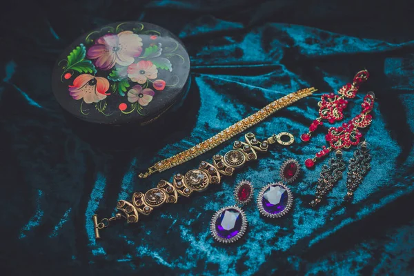 Gotische Vintage Sieraden Accessoires Schoonheid Details — Stockfoto