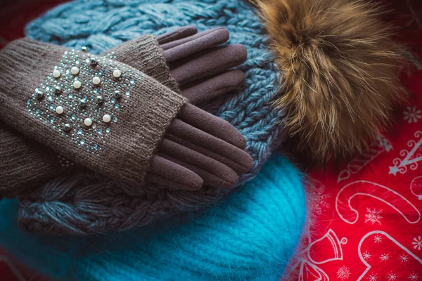 Composição Inverno Natal Pequenas Coisas Bonitas Ideias Inspiração — Fotografia de Stock