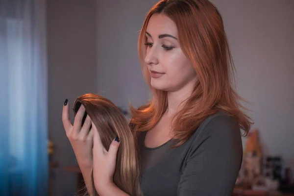 Pelucas Pelo Concepto Belleza Para Mujer — Foto de Stock