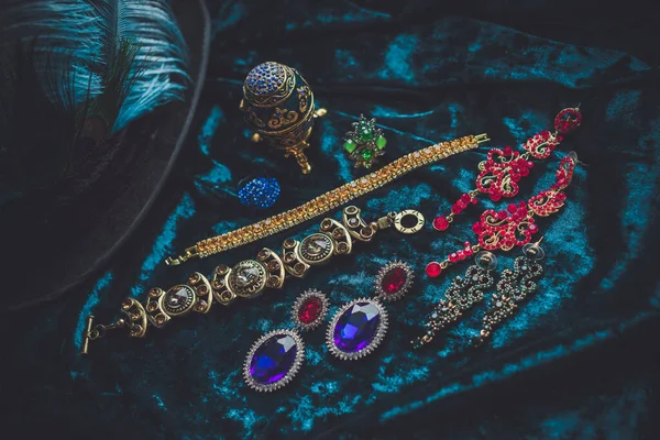Gotiska Vintage Smycken Och Accessoarer Skönhetsdetaljer — Stockfoto