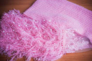 Giysiler yakın, doku, moda konsepti