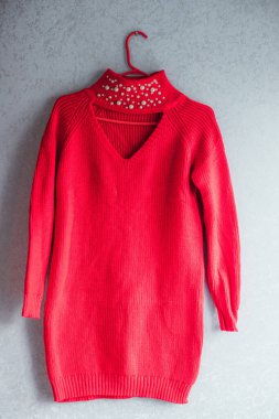 Giysiler yakın, doku, moda konsepti