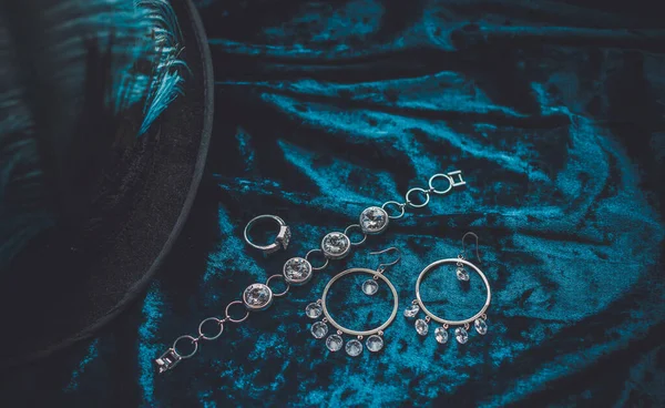 Gothic Vintage Κοσμήματα Και Αξεσουάρ Λεπτομέρειες Ομορφιάς — Φωτογραφία Αρχείου