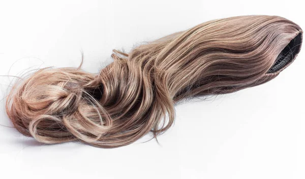 Paruky Přírodní Syntetické Vlasy Dámské Krásy Koncept — Stock fotografie