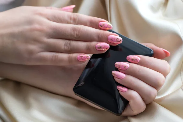 Heldere Manicure Ideeën Voor Vrouwen Schoonheid Zorg Voor Handen Nagels — Stockfoto