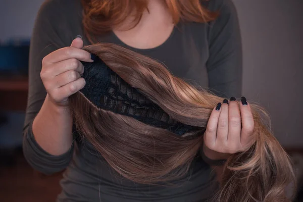 Parrucche Capelli Concetto Bellezza Femminile — Foto Stock