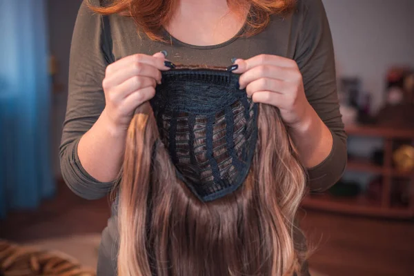 Perücken Haare Schönheitskonzept Für Frauen — Stockfoto