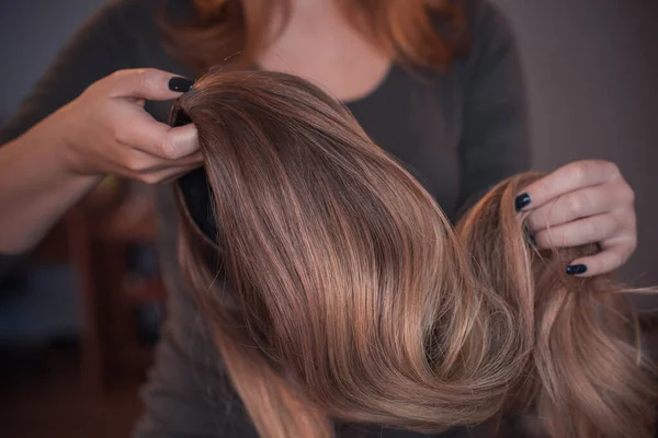 Pelucas Pelo Concepto Belleza Para Mujer —  Fotos de Stock