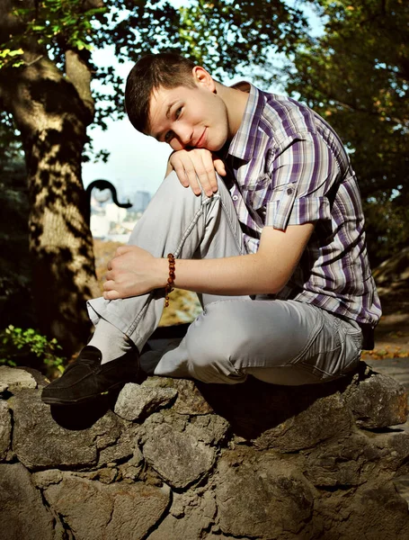 Junger Mann Leben Junger Menschen Studentenleben Porträt Eines Jungen Mannes — Stockfoto