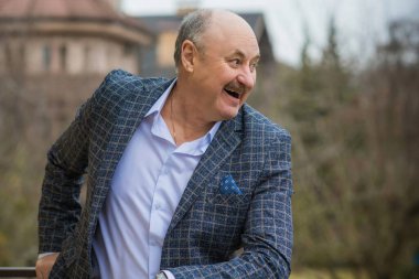 Olgun yaşlı adam hayatı, yaşam tarzı konsepti yaşlı insanlar, hayat parçaları.