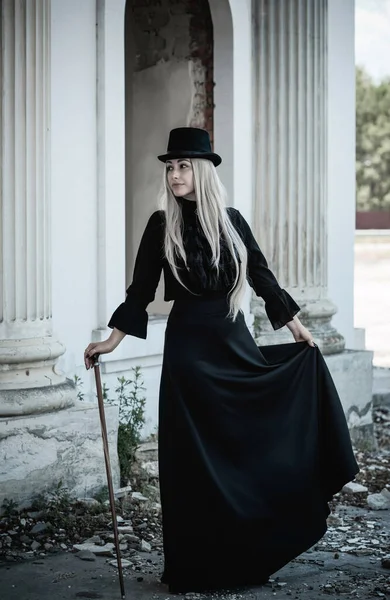Perfekte Gotische Atmosphäre Inspiration Dunkler Viktorianischer Stil Halloween Ideen Für — Stockfoto