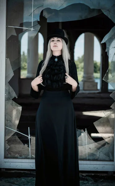Perfecte Gotische Sfeer Inspiratie Donkere Victoriaanse Stijl Halloween Ideeën Voor — Stockfoto