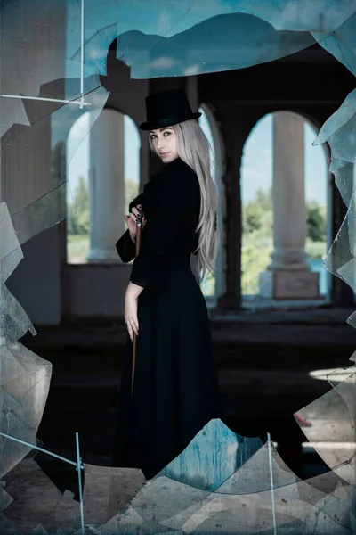 Perfecte Gotische Sfeer Inspiratie Donkere Victoriaanse Stijl Halloween Ideeën Voor — Stockfoto