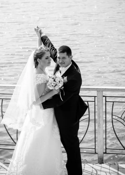 Esküvő Gyönyörű Pár Hangulatú Csókok Természetben Csak Szeretetre Van Szükséged — Stock Fotó