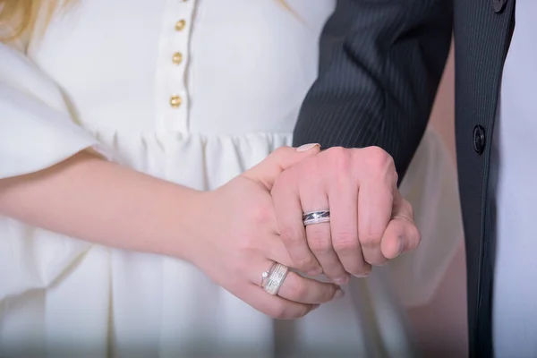 Begreppet Bröllop Frieri Att Gifta Sig Ring Händerna Förklara Sina — Stockfoto