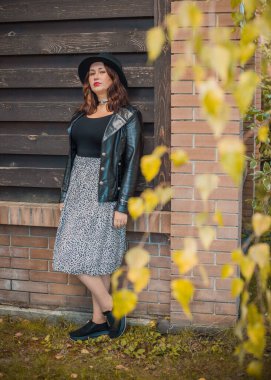 Artı, güzel bir Amerikan ya da Asyalı gibi giyinmiş şık bir kadın, hayatın tadını çıkarıyor, dışarıda yürüyor. İnsanların hayatı XI boyutunda, mutlu, güzel, güzel bir kadın. Kilolu kadın kavramı, diğer güzellikler