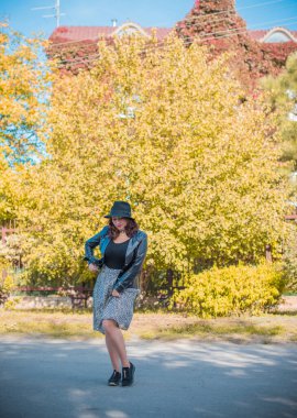 Artı, güzel bir Amerikan ya da Asyalı gibi giyinmiş şık bir kadın, hayatın tadını çıkarıyor, dışarıda yürüyor. İnsanların hayatı XI boyutunda, mutlu, güzel, güzel bir kadın. Kilolu kadın kavramı, diğer güzellikler