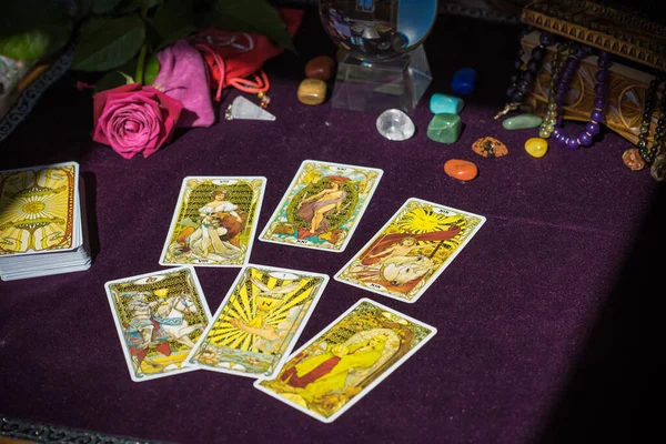 Tarot magic, attracting love, man, groom, marriage .... mystical attributes , magic for own happiness . Esoteric concept