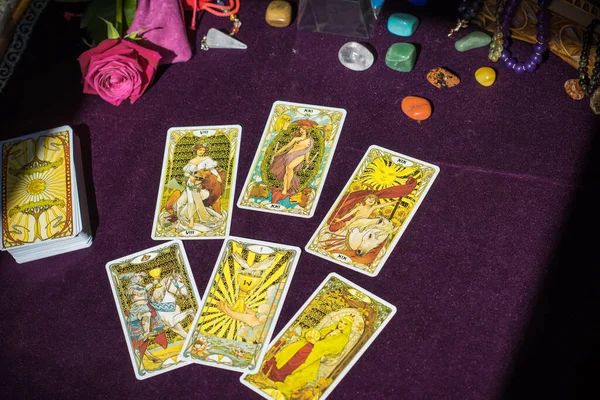 Tarot magic, attracting love, man, groom, marriage .... mystical attributes , magic for own happiness . Esoteric concept