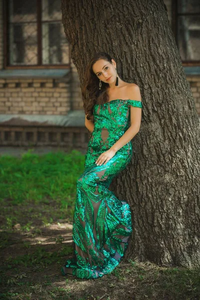 멋있는 현대식 드레스 개념은 여자들에게 영감을 — 스톡 사진