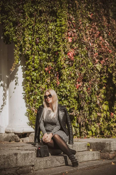 Outono Estação Outono Estilo Casual Mais Mulheres Tamanho Roupa Elegante — Fotografia de Stock