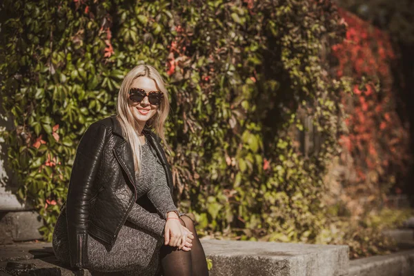 Autunno Stagione Autunnale Stile Casual Donne Size Abiti Alla Moda — Foto Stock