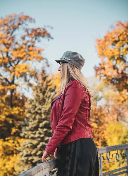 Jesień Sezon Jesienny Styl Casual Dla Size Kobiet Modne Ubrania — Zdjęcie stockowe